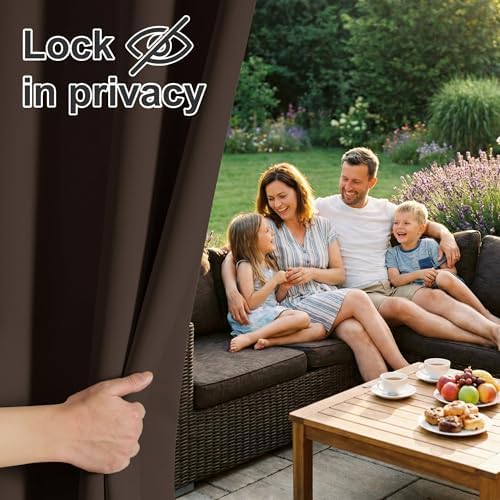 RYB HOME Outdoor Curtains for Patio Waterproof Privacy Thermal Insulated - Image 3
