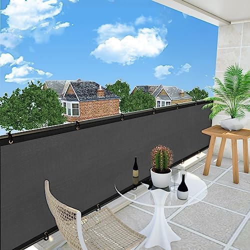 UPGRADE Privacy Fence Screen 5'x39' Dark Grey Outdoor 90% Visibility Blockage - Image 7