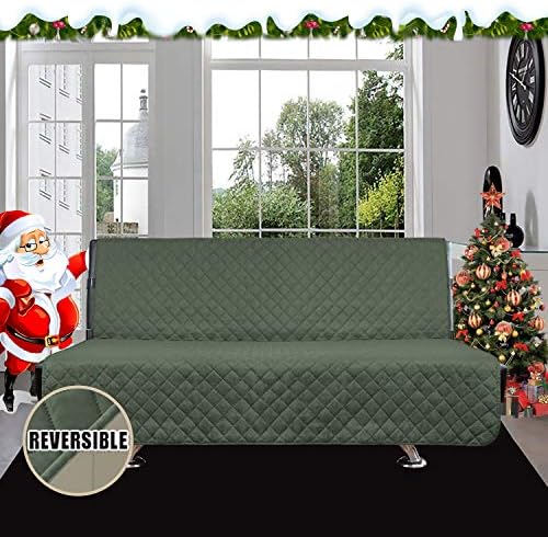 Easy-Going Reversible Couch Cover, Large Futon Sofa - Image 2