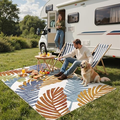 GENIMO 8x10 Outdoor Rug, Washable Quick Dry - Image 4