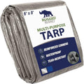 RUGGED RHINO Heavy Duty Waterproof Tarp, Reinforced Corners 1 Pk 6x8 Silver by RUGGEDRHINO