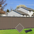 Customizable Privacy Screen Fence 6'X45' Brown Heavy Duty 170 GSM Wind Screen & by Cisvio
