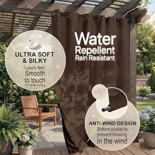 Outdoor Patio Curtain Waterproof Darkening Thermal Insulated Indoor Curtains - Image 4