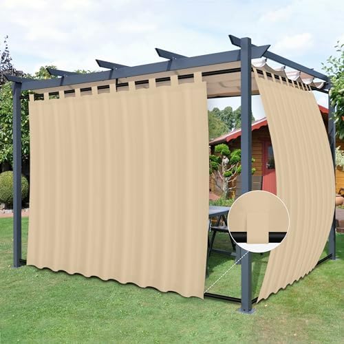 Easy-Going Outdoor Patio Curtains 2 Panels, 110x84 inch by Easy-Going