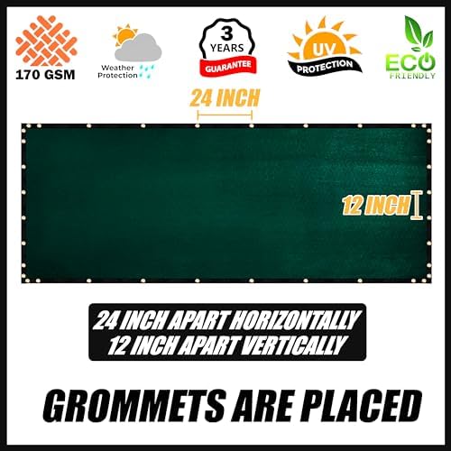 Royal Shade 8' x 138' Green Fence Privacy Screen, 90% Blockage Windscreen - Image 4