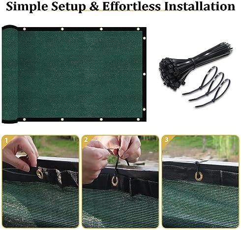 Shade&Beyond 4' X 50' Fence Privacy Screen Heavy Duty 170 GSM Fencing Mesh - Image 4