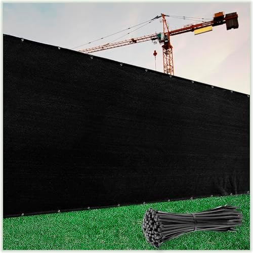 ColourTree Customized Size 6' x 88' Black Fence Screen Privacy Screen by ColourTree