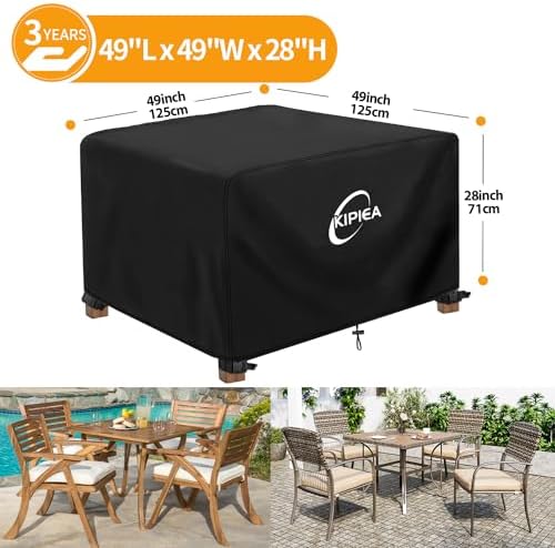 Kipiea Patio Furniture Covers Waterproof Winter, Heavy-Duty 420D Outdoor Patio - Image 2