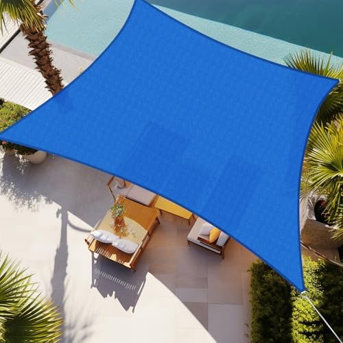 Shade&Beyond 7'X15' Sun Shade Sail Blue Rectangle by ShadeBeyond