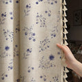 Boho Floral 100% Blackout Curtains 84 Inch 2 Panels Dark Blue by Unknown