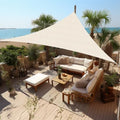 Shade&Beyond 15'X21'X25.8' Sun Shade Sail Cream Triangle by ShadeBeyond