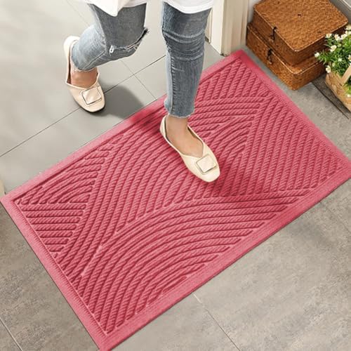 HIYARD Sturdy Front Door Mat, Absorbent Muddy Dirt Resist Welcome Door Mats by HIYARD