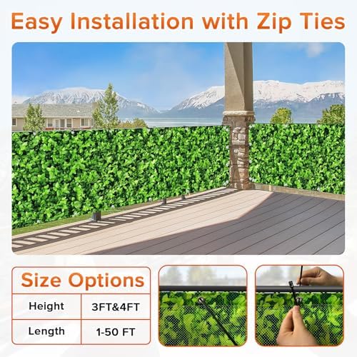 Privacy Fence Screen 4'x8' Windscreen Fencing Mesh Fabric Shade Cover 450 GSM - Image 6