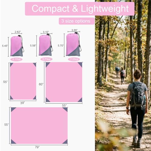 Pocket Picnic Blanket, Compact Lightweight Tarp - Image 4