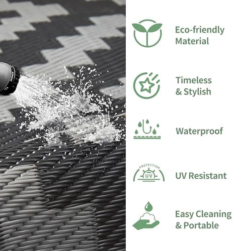 GENIMO Outdoor Rug, Waterproof Plastic Rugs - Image 5