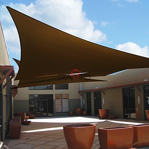 Patio Paradise 16' x 16' x 16' Sun Shade Sail Triangle Canopy Shade Cloth - Image 6