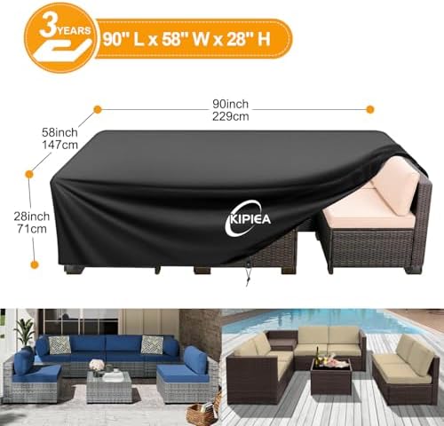 Kipiea Outdoor Furniture Covers Waterproof, 420D Heavy-Duty Patio Furniture Set - Image 2