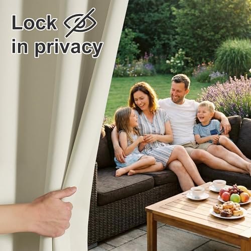 RYB HOME 2 Panels Outdoor Curtains - Image 3