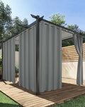 HolidayIdeas Outdoor Curtains for Patio Waterproof 4 Pcs 54x95 Inch Grey by HolidayIdeas