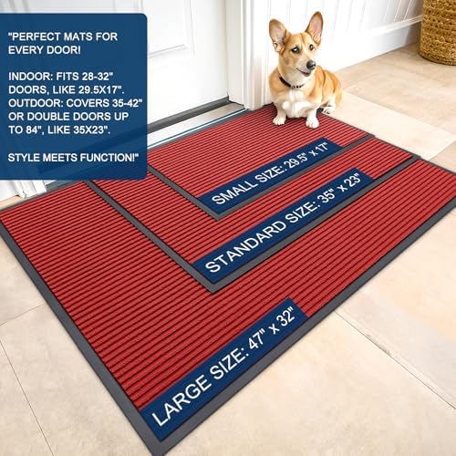 OLANLY 2-Pack Front Door Mats 71x23, Waterproof Heavy-Duty Doormats - Image 2