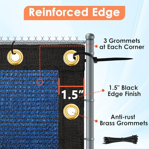iCover 5x12ft Privacy Screen Fence, Outdoor Fencing Panels, Garden Windscreen - Image 3