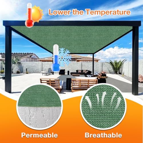 Artpuch Outdoor Pergola Shade Cover 8' X 8' Sun Shade Cloth - Image 4