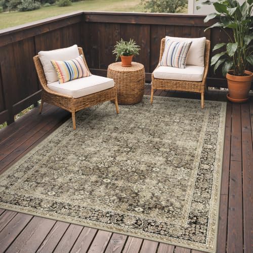 GENIMO Indoor & Outdoor Area Rug 5'x8', Waterproof, Non-Shedding, Easy Cleaning - Image 4