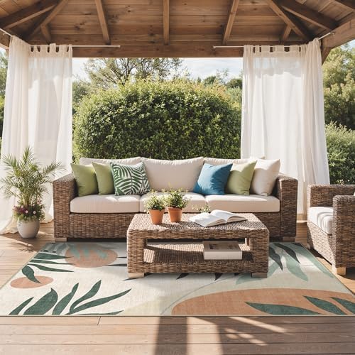 GENIMO 5x8 Outdoor Rug, Washable - Image 5