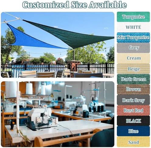Shade&Beyond 7'X10'X12.2' Sun Shade Sail White Triangle - Image 2