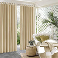 RYB HOME Detachable Top Outdoor Curtains 2 Panels, Waterproof Blackout Privacy by RYBHOME