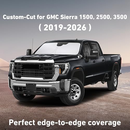 EcoNour Windshield Sunshade for GMC Sierra 1500 2500 3500 2019-2025 - Image 2