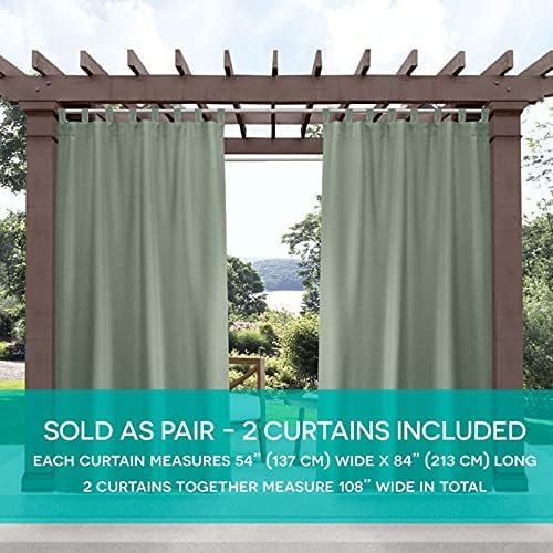 Exclusive Home Cabana Solid Indoor/Outdoor Light Filtering Hook-and-Loop Tab - Image 2
