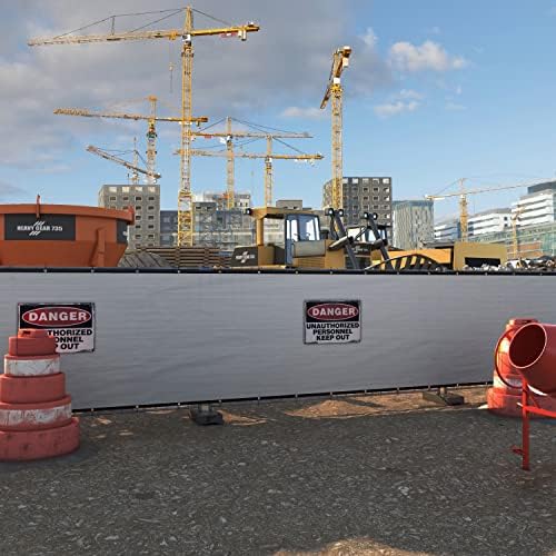 Amgo 6' x 49' Grey Fence Privacy Screen, 90% Blockage - Image 2