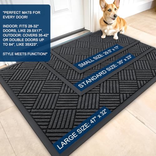 OLANLY Front Door Mat Outside Entrance 35x23, Waterproof Heavy-Duty Doormat - Image 2