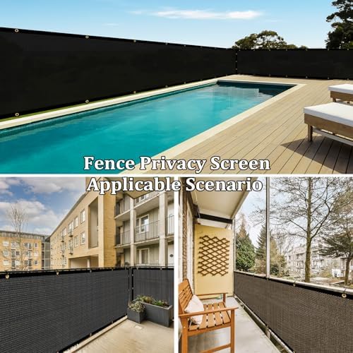 Shade&Beyond 5'x70' Dark Green Privacy Screen Fence Cover 170 GSM Fencing Mesh - Image 6