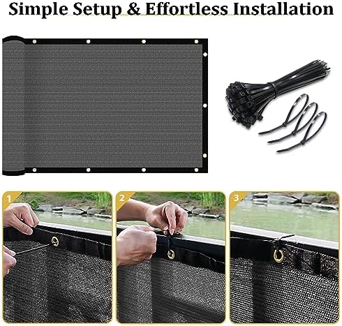 Shade&Beyond 4' X 50' Fence Privacy Screen Heavy Duty 170 GSM Fencing Mesh - Image 4