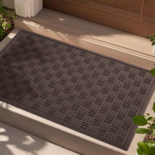 Mibao Front Door Mat Outside Entrance, Heavy Duty Welcome Mat, Stain and Fade by Mibao