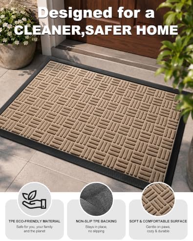 Mibao Front Door Mat Outdoor Entrance, 29.5" x 17" Heavy Duty Welcome Mat - Image 6