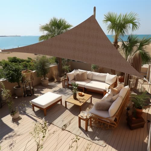 Shade&Beyond 11'X11'X11' Sun Shade Sail Mocha Triangle by ShadeBeyond