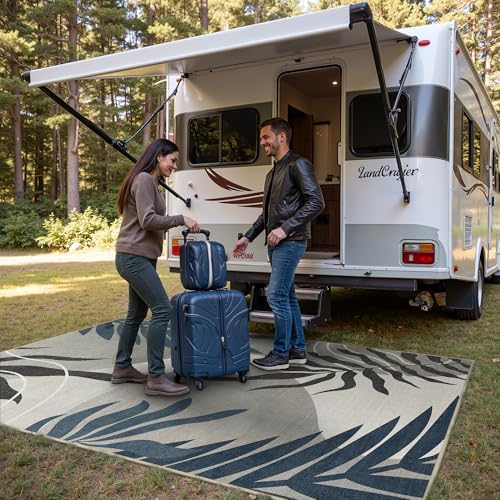 GENIMO 5x8 Outdoor Rug, Washable - Image 4