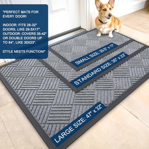 OLANLY Front Door Mat Outside Entrance, Waterproof Heavy-Duty Doormat - Image 3