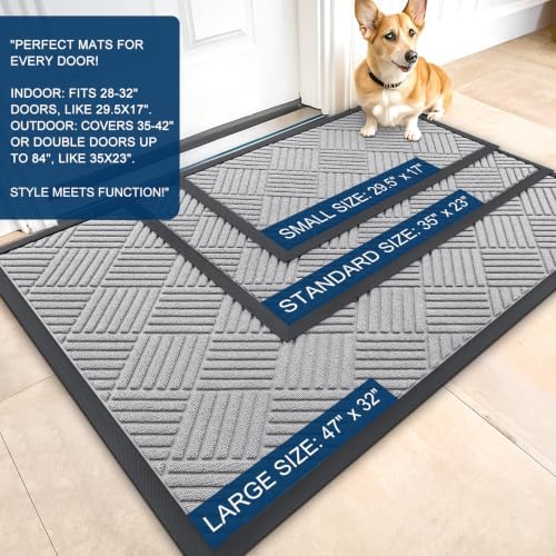 OLANLY Front Door Mat Outside Entrance 47x32, Waterproof Heavy-Duty Doormat - Image 2
