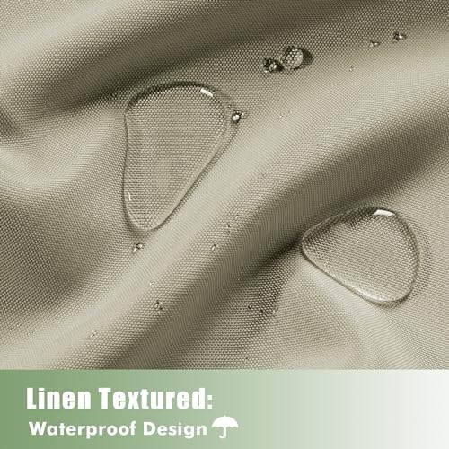HolidayIdeas Outdoor Curtains for Patio Waterproof 6 Pcs 54x95 Inch Taupe - Image 2