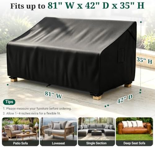 MR.COVER 3-Seater Outdoor Couch Cover Waterproof, Patio Furniture Cover - Image 3