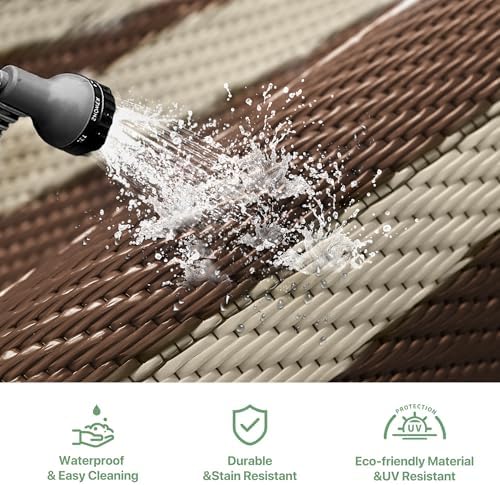 GENIMO Outdoor Rug, Waterproof Plastic Rugs - Image 5