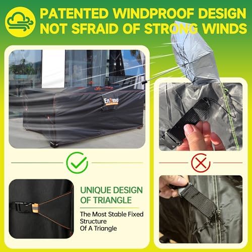 Enzeno Patio Furniture Cover Outdoor Waterproof 49" L x 49" W x 28" H - Image 5