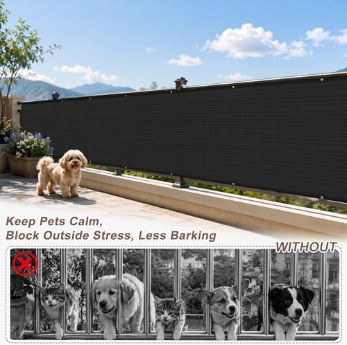 SUNNY GUARD 3' x 11' Balcony Privacy Screen, HDPE Patio Railing Cover Fence - Image 4