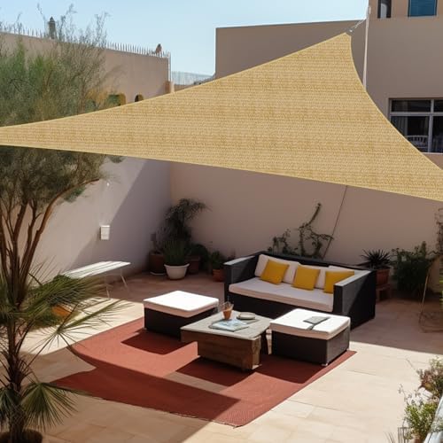 Shade&Beyond 17'X19'X25.5' Sun Shade Sail Sand Triangle by ShadeBeyond