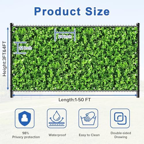 UPGRADE 3'x29'Customized PVC Privacy Fence Screen - Image 3