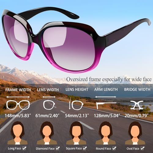 Joopin Oversized Sunglasses Womens Trendy Polarized Large Driving Sun Glasses - Image 5